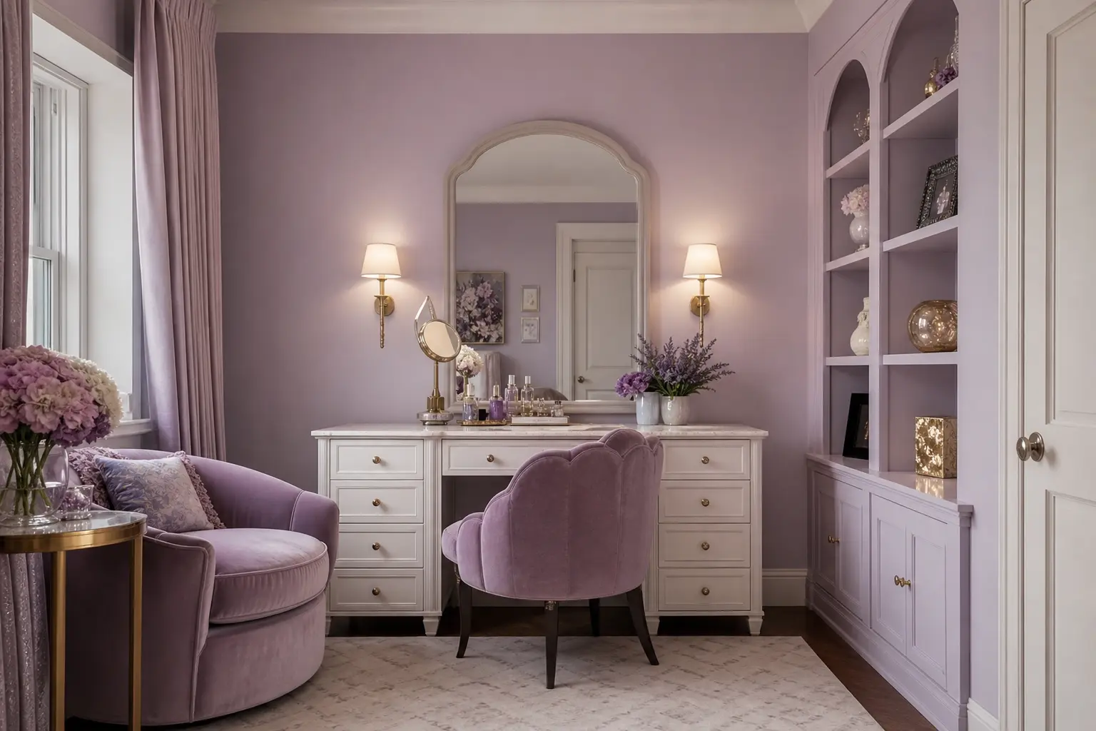 Lavender Vanity Room Ideas