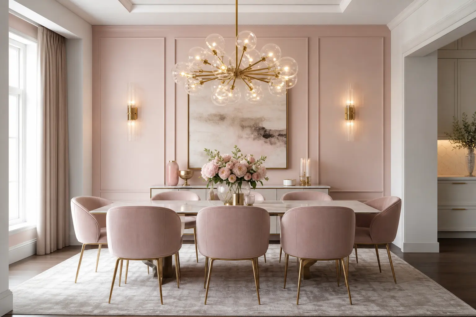 Blush Pink Dining Room Decor Ideas
