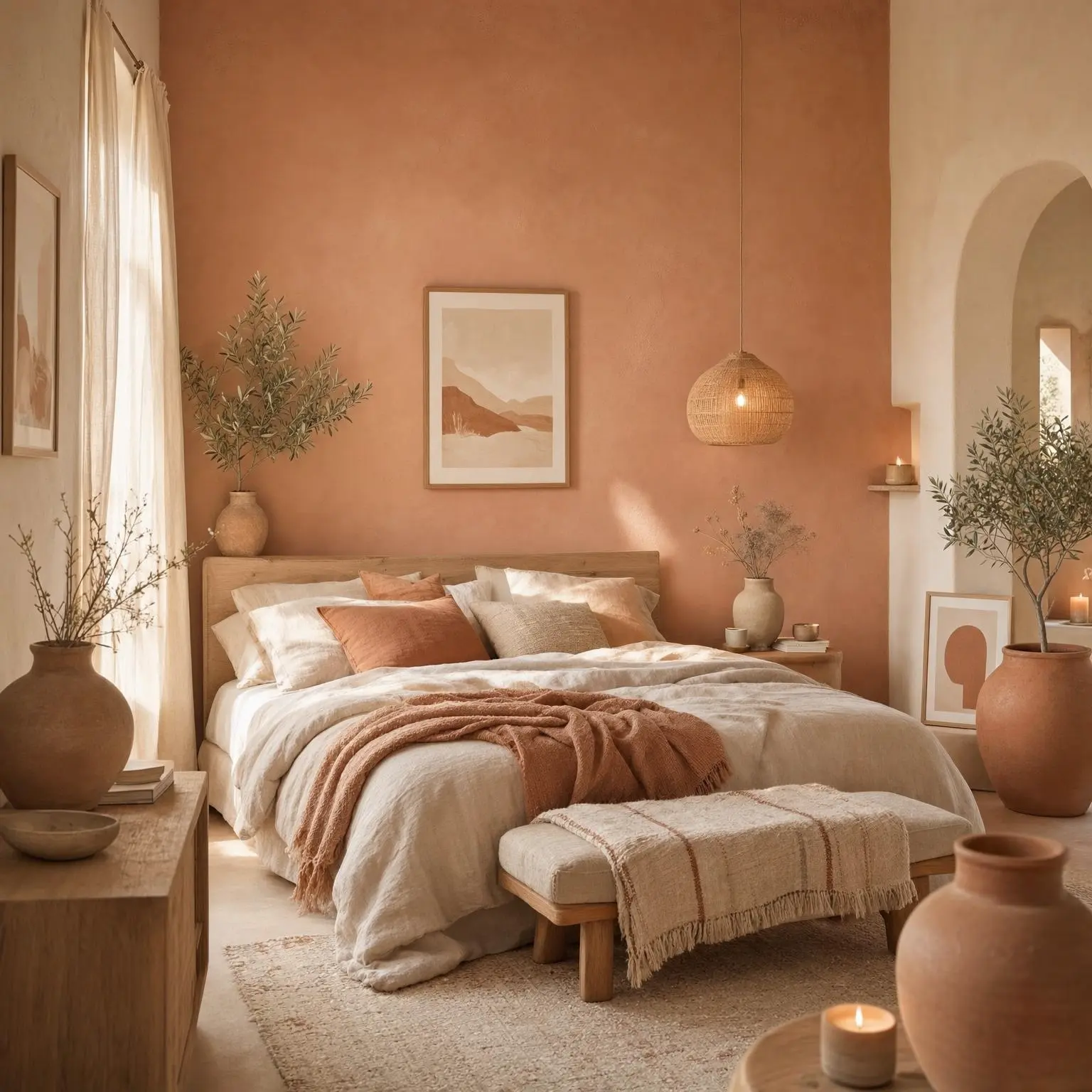 Cozy Terracotta Bedroom Ideas