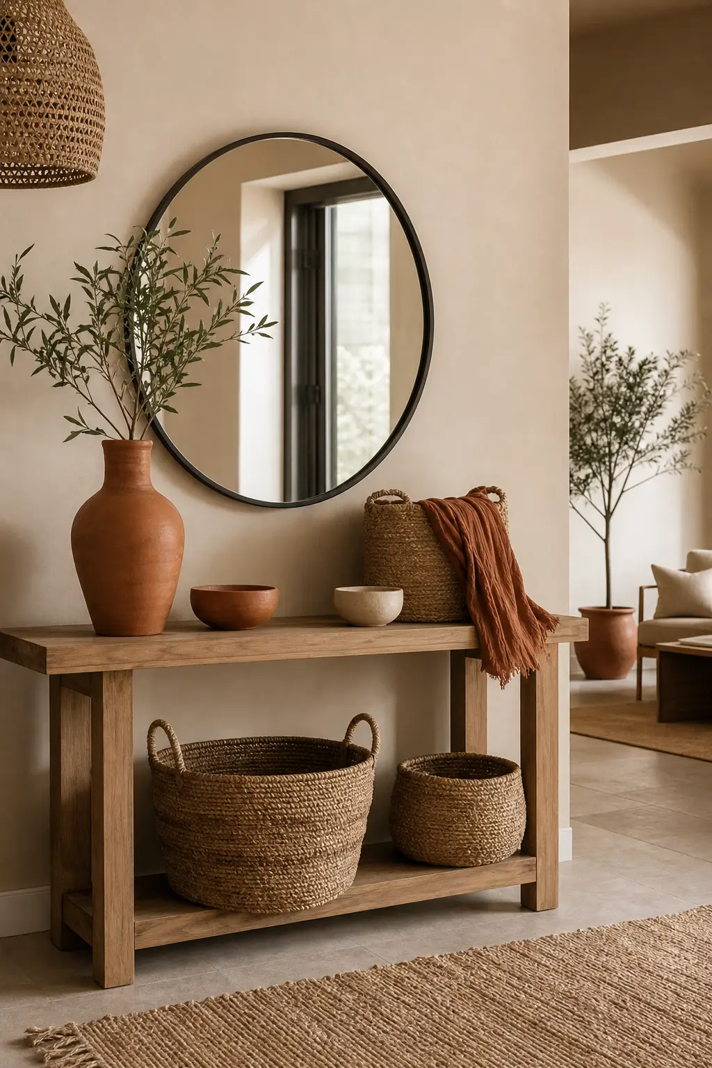 Terracotta and Sand Beige Entryway Decor Ideas