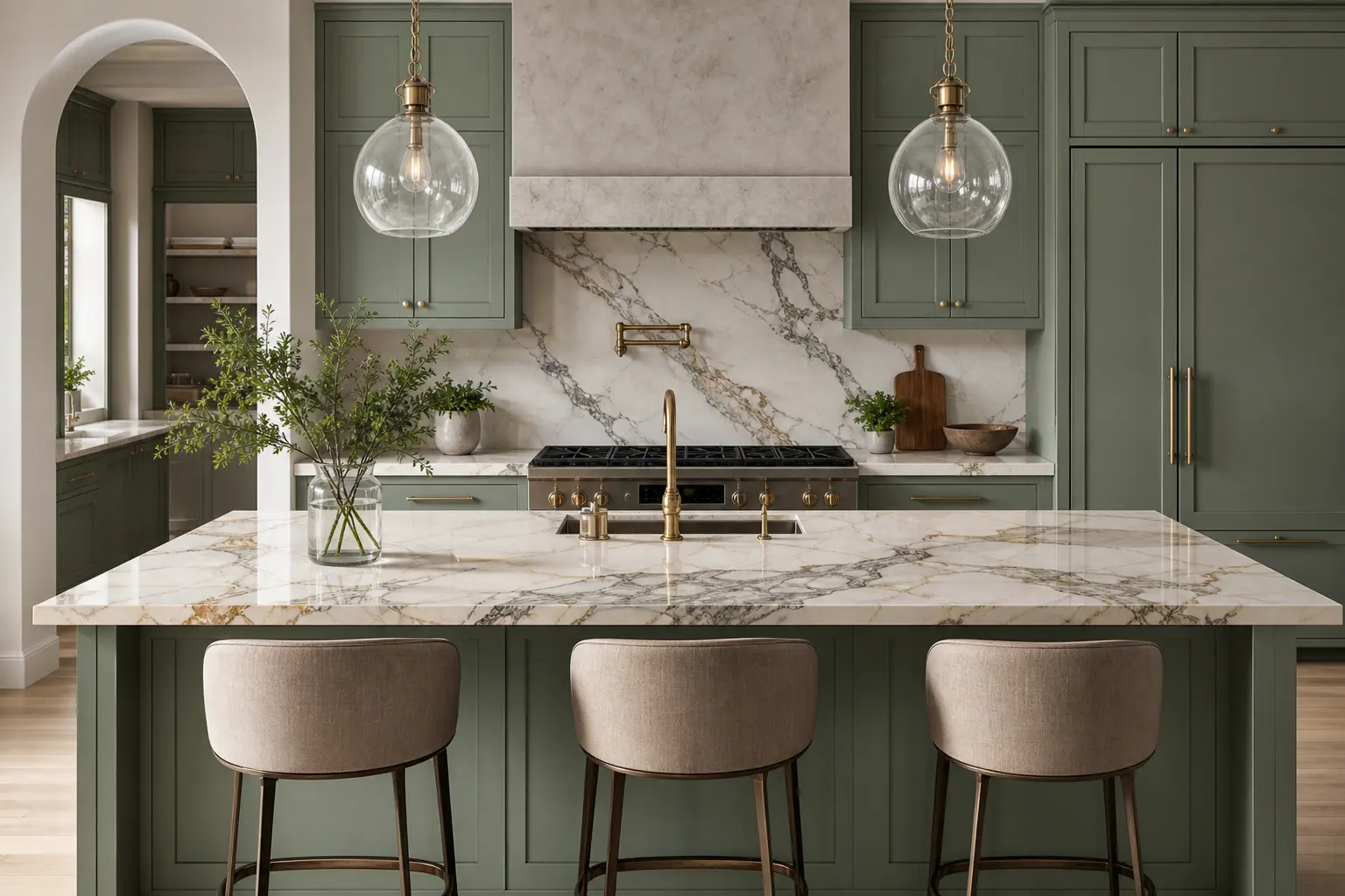Modern Luxury Kitchen Design Ideas With Sage Green