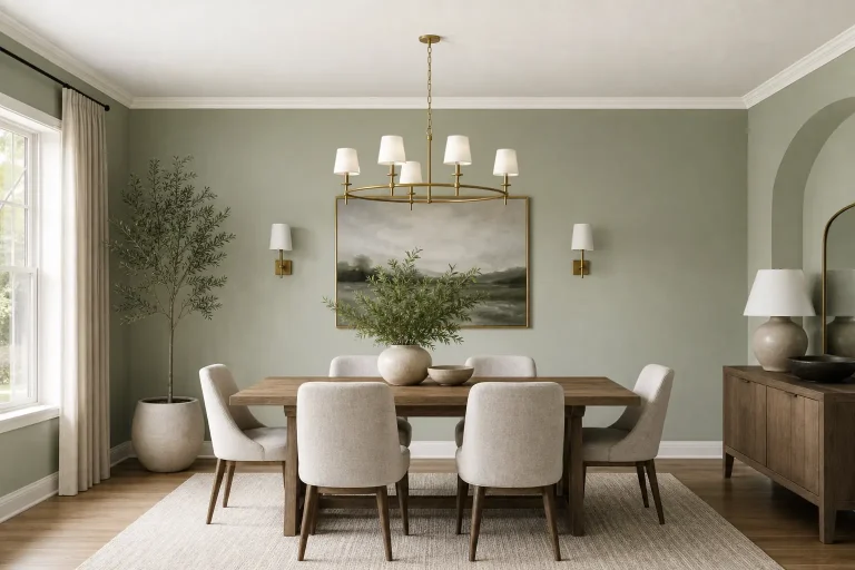 Modern Sage Green Dining Room Makeover Ideas