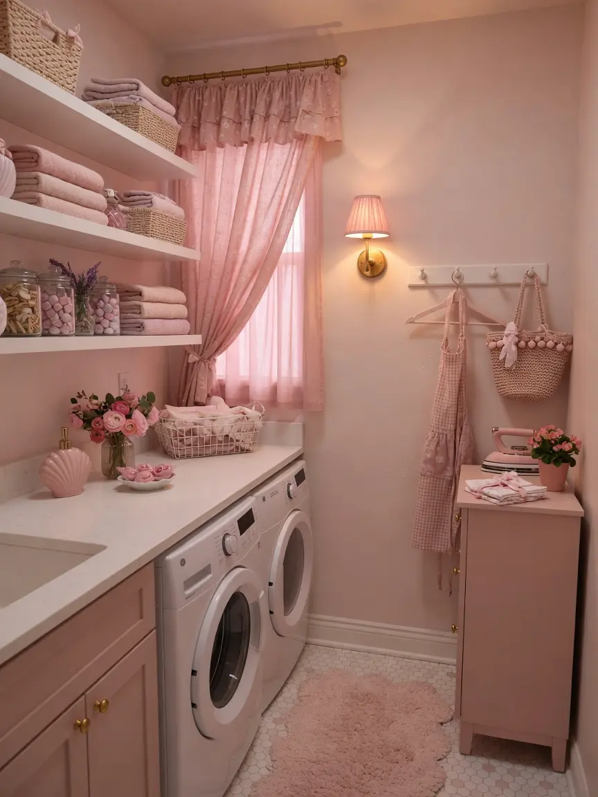 Pink Laundry Room Glow-Up Ideas