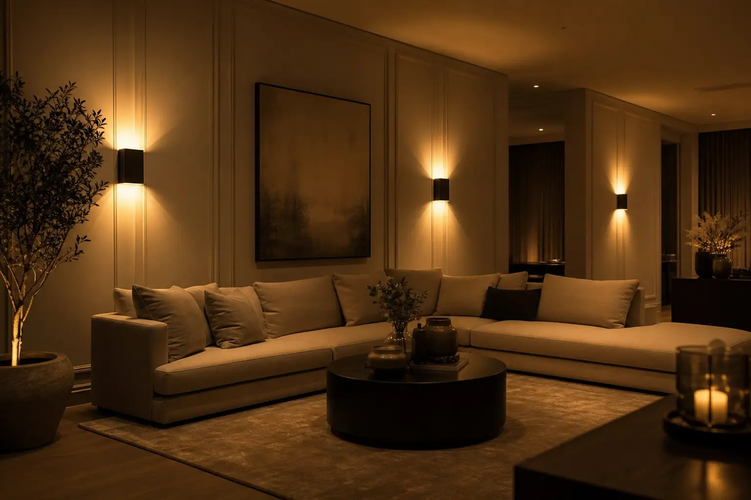 Warm Ambient Wall Lighting Ideas