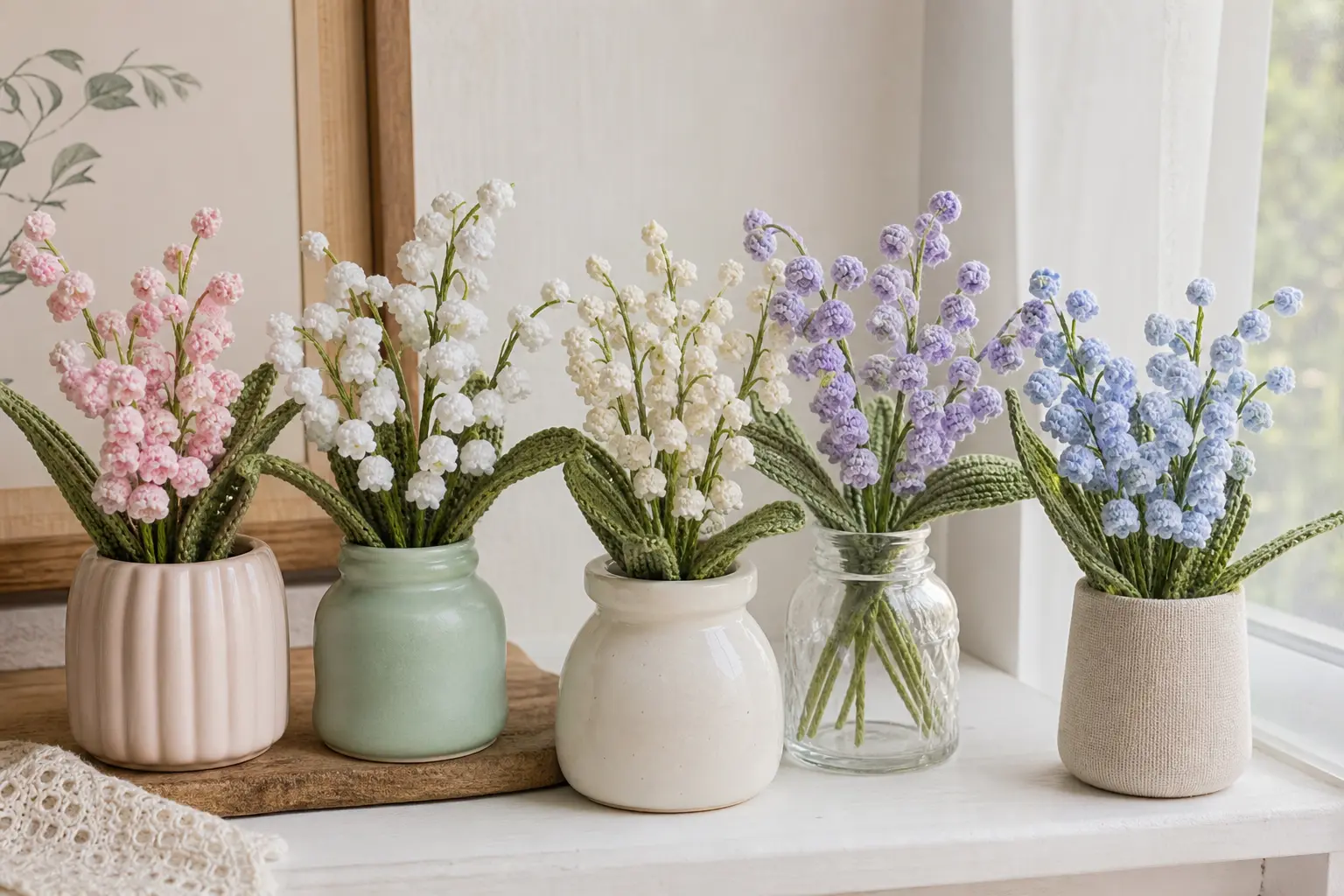 Everlasting Bloom Crochet Lily of the Valley Decor