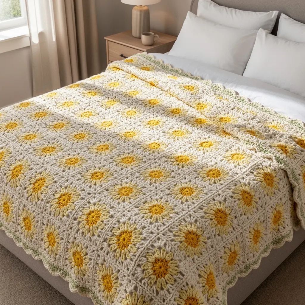 Cozy Crochet Daisy Blanket