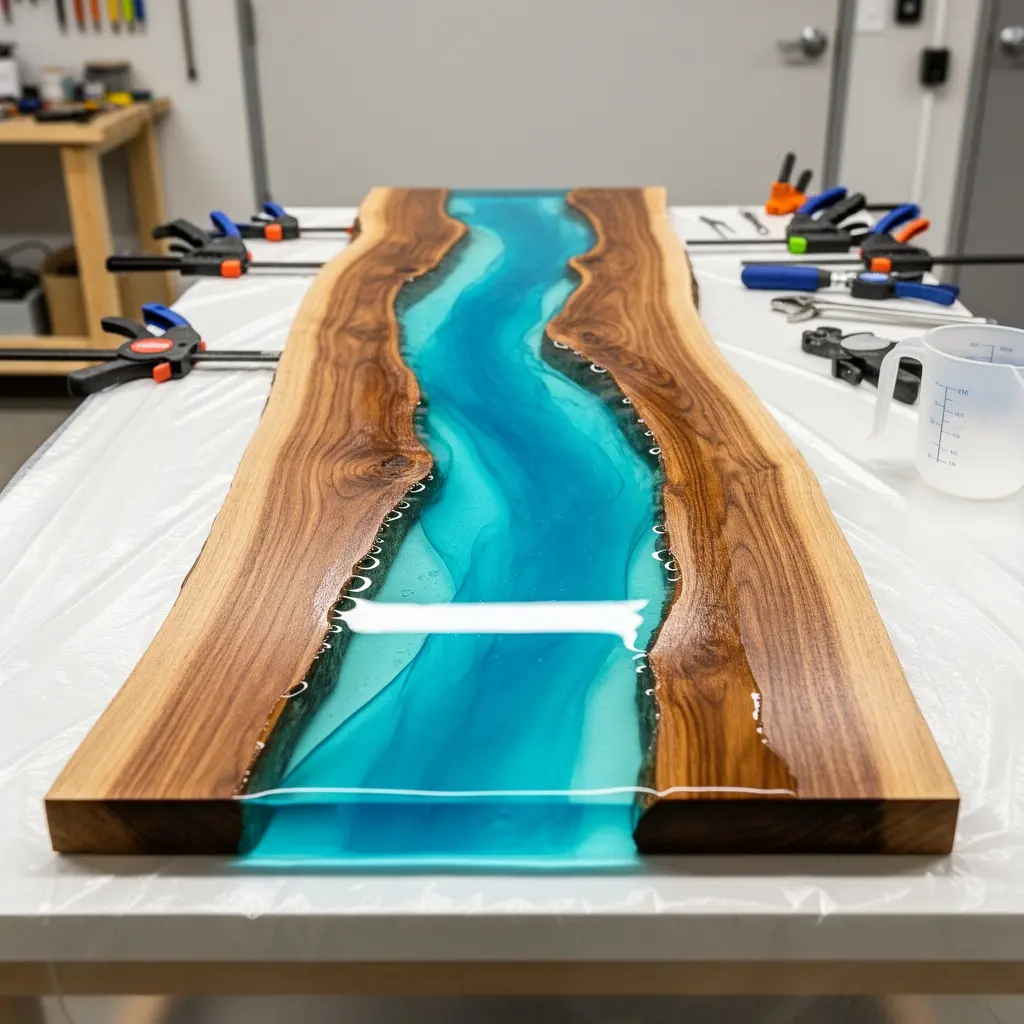 DIY Resin River Wall Art