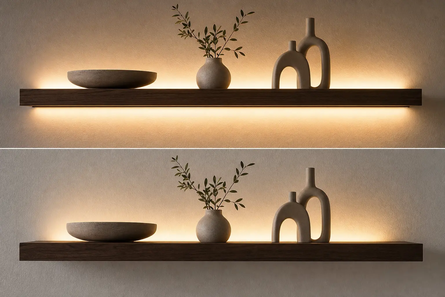 Aesthetic Backlit Floating Shelf Ideas