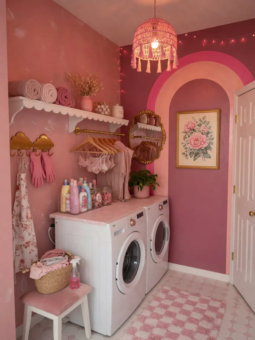 Pink Laundry Room Glow-Up Ideas