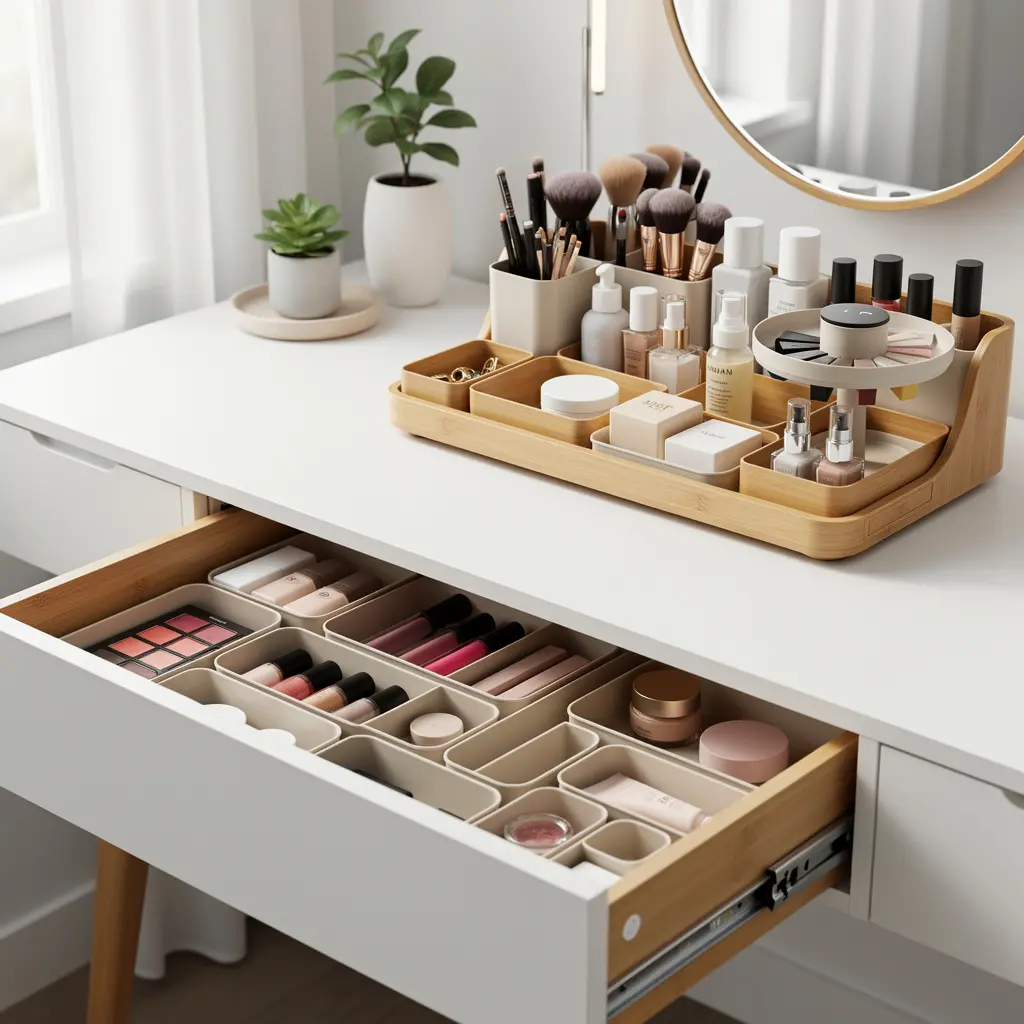 Smart Vanity Organizer Desk