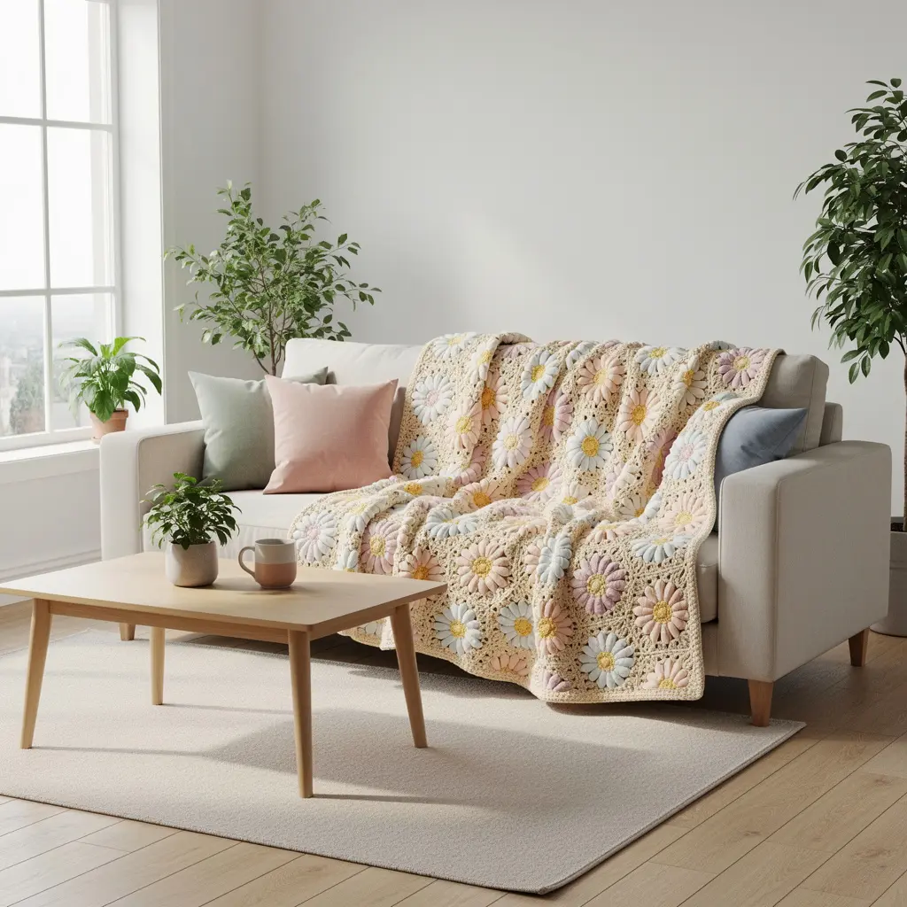 Cozy Crochet Daisy Blanket