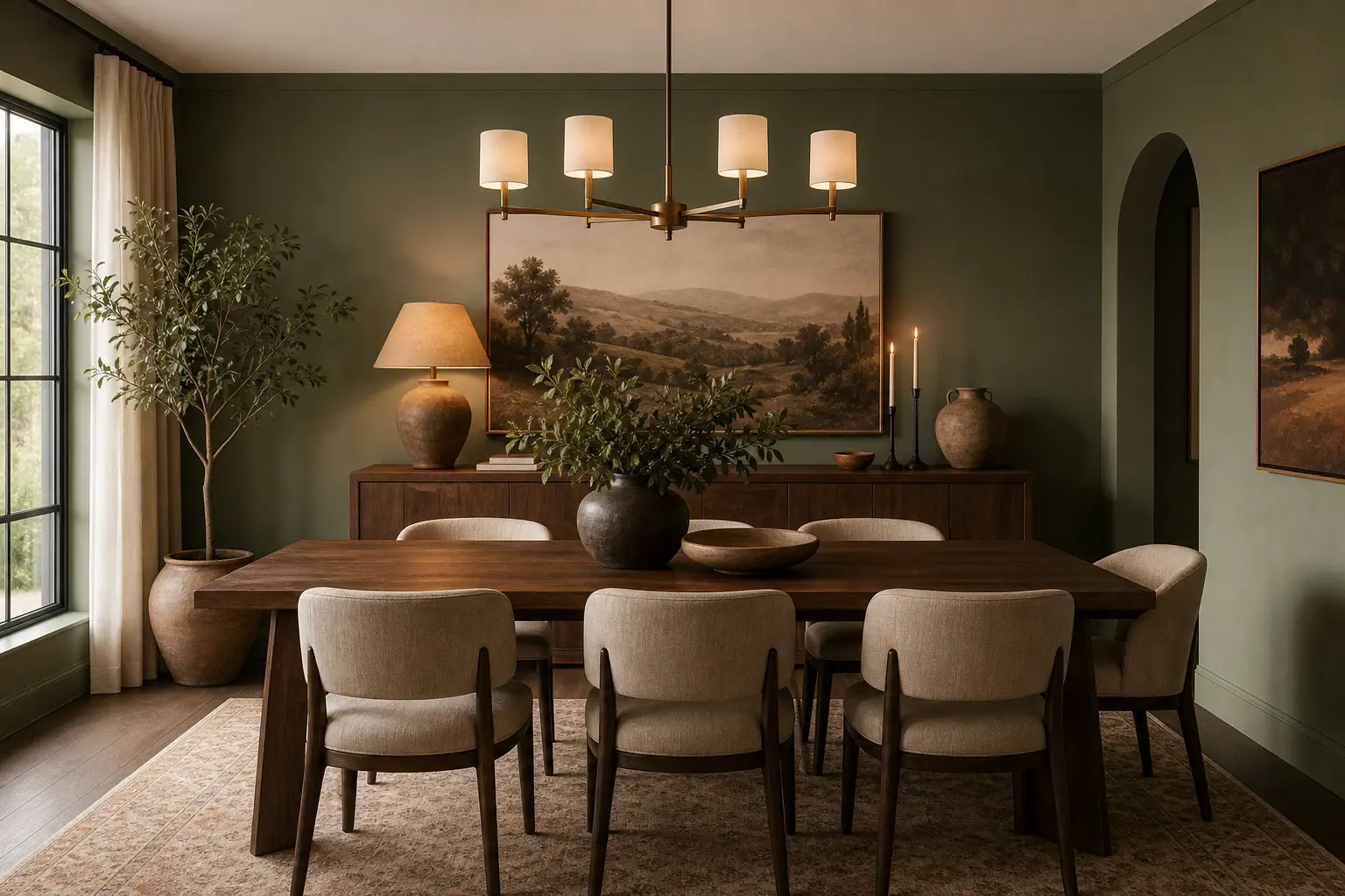 Modern Sage Green Dining Room Makeover Ideas