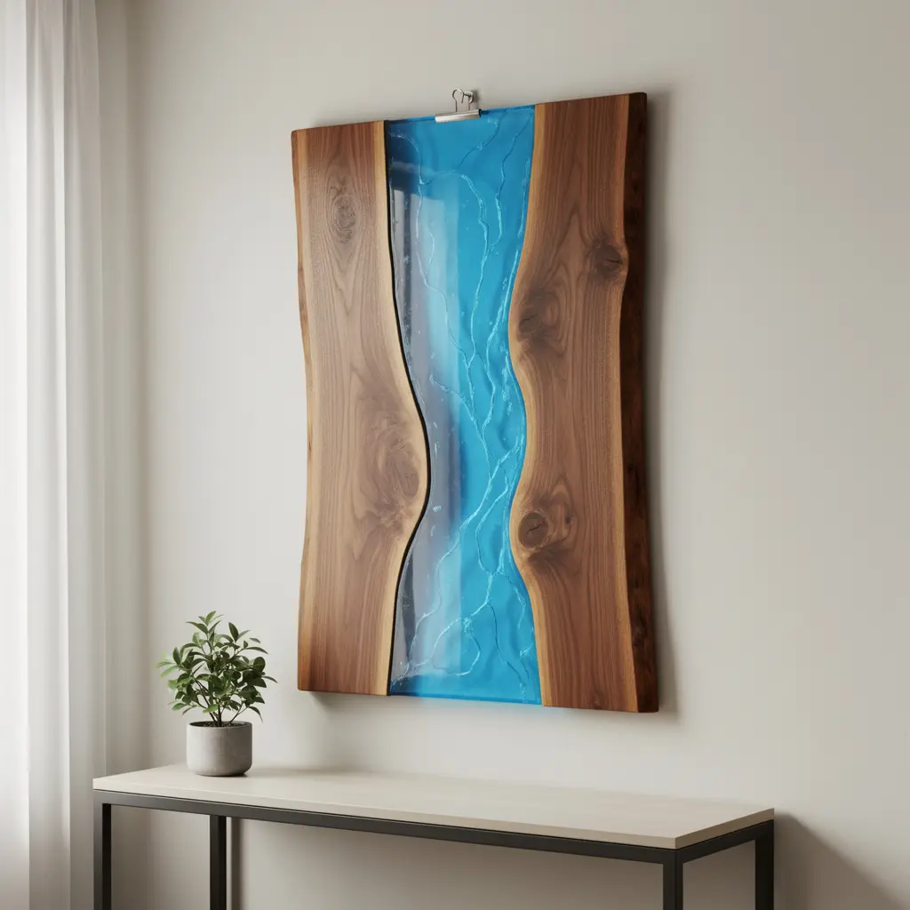 DIY Resin River Wall Art