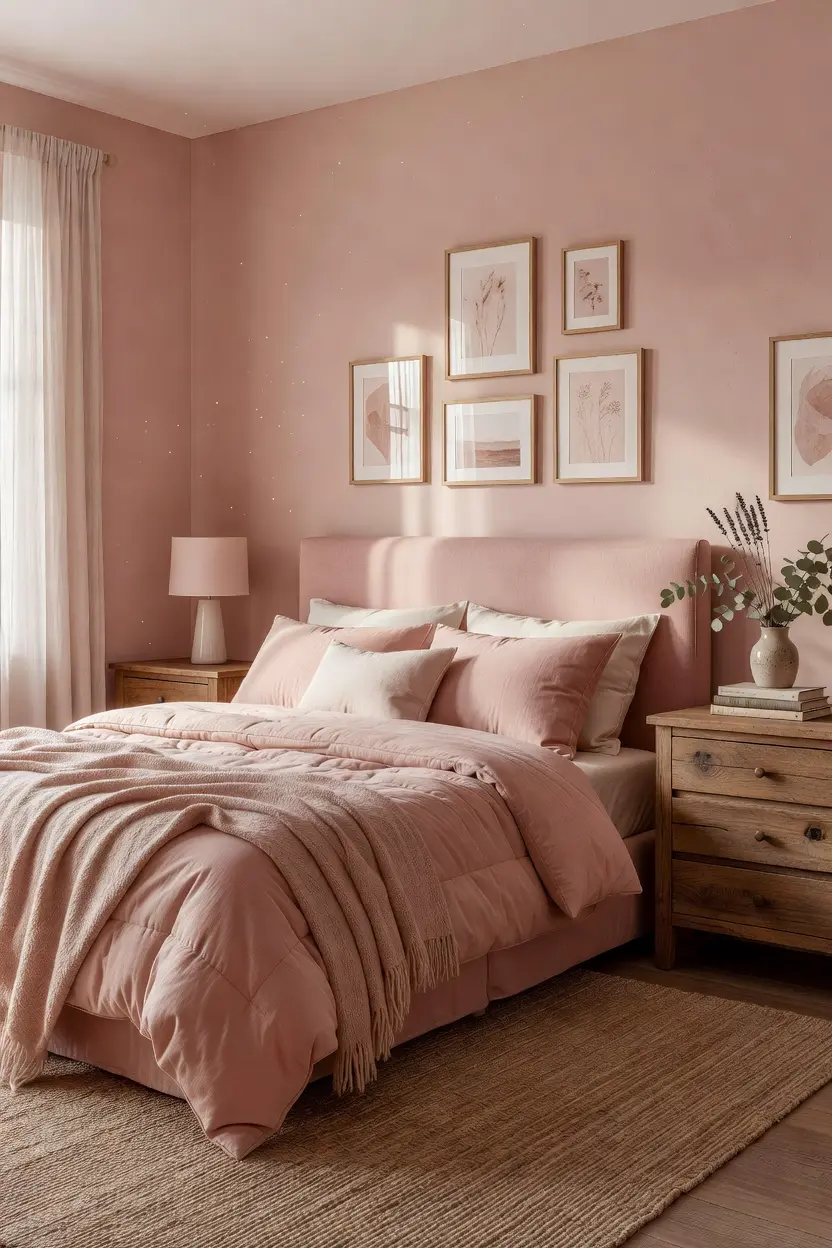 Cozy Blush Pink Bedroom Ideas for Couples