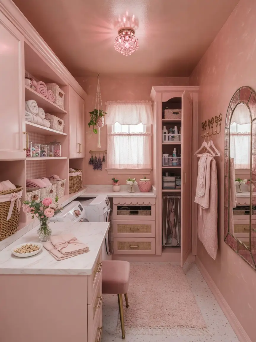 Pink Laundry Room Glow-Up Ideas