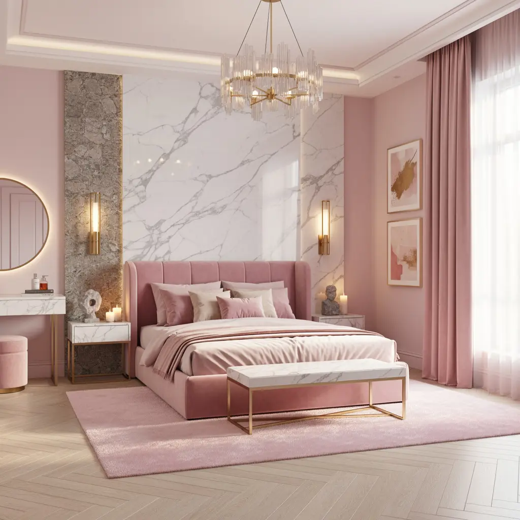 Pink Luxury Bedroom