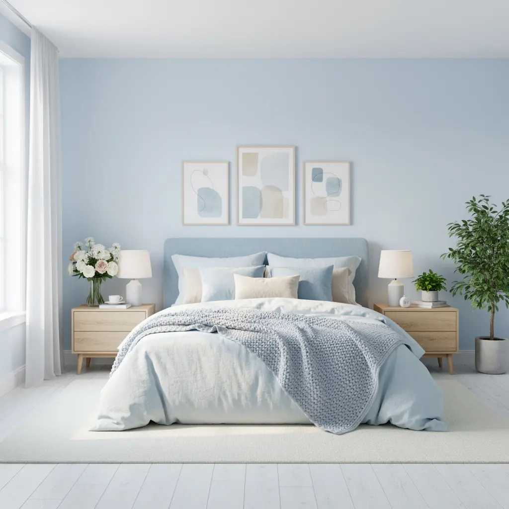 Dreamy Light Blue Bedroom Aesthetic
