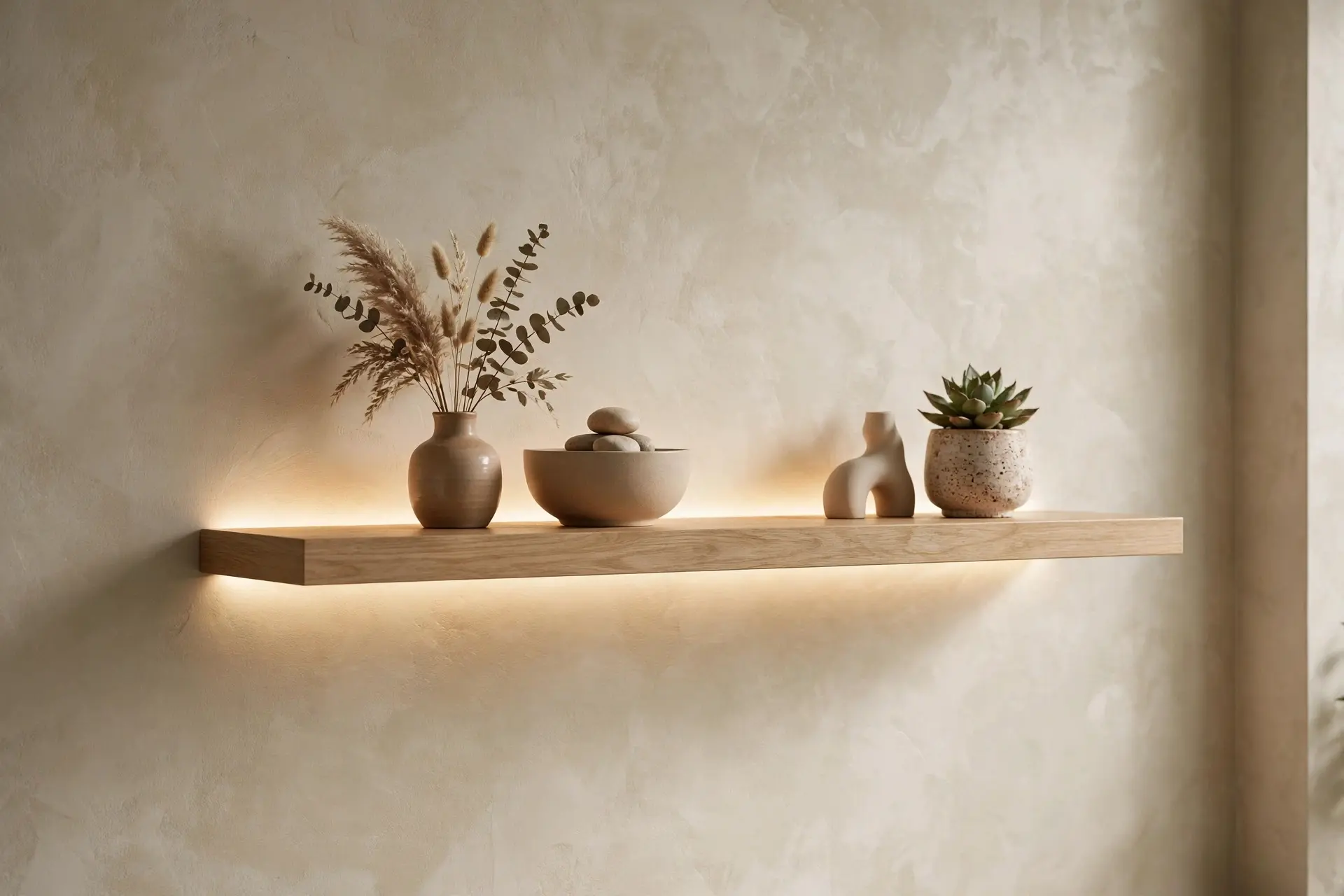 Aesthetic Backlit Floating Shelf Ideas