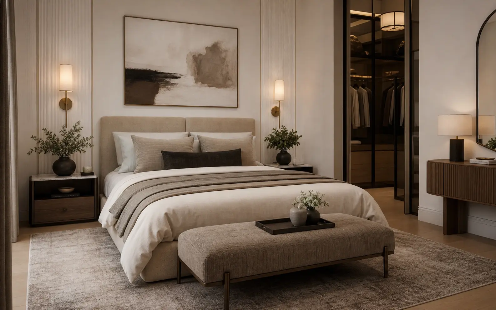 Luxury Modern Neutral Bedroom Ideas
