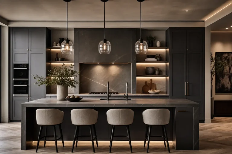 Luxury Charcoal Grey & Warm Beige Kitchen Ideas