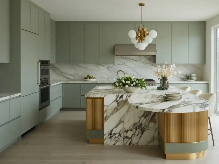 Modern Luxury Kitchen Design Ideas With Sage Green