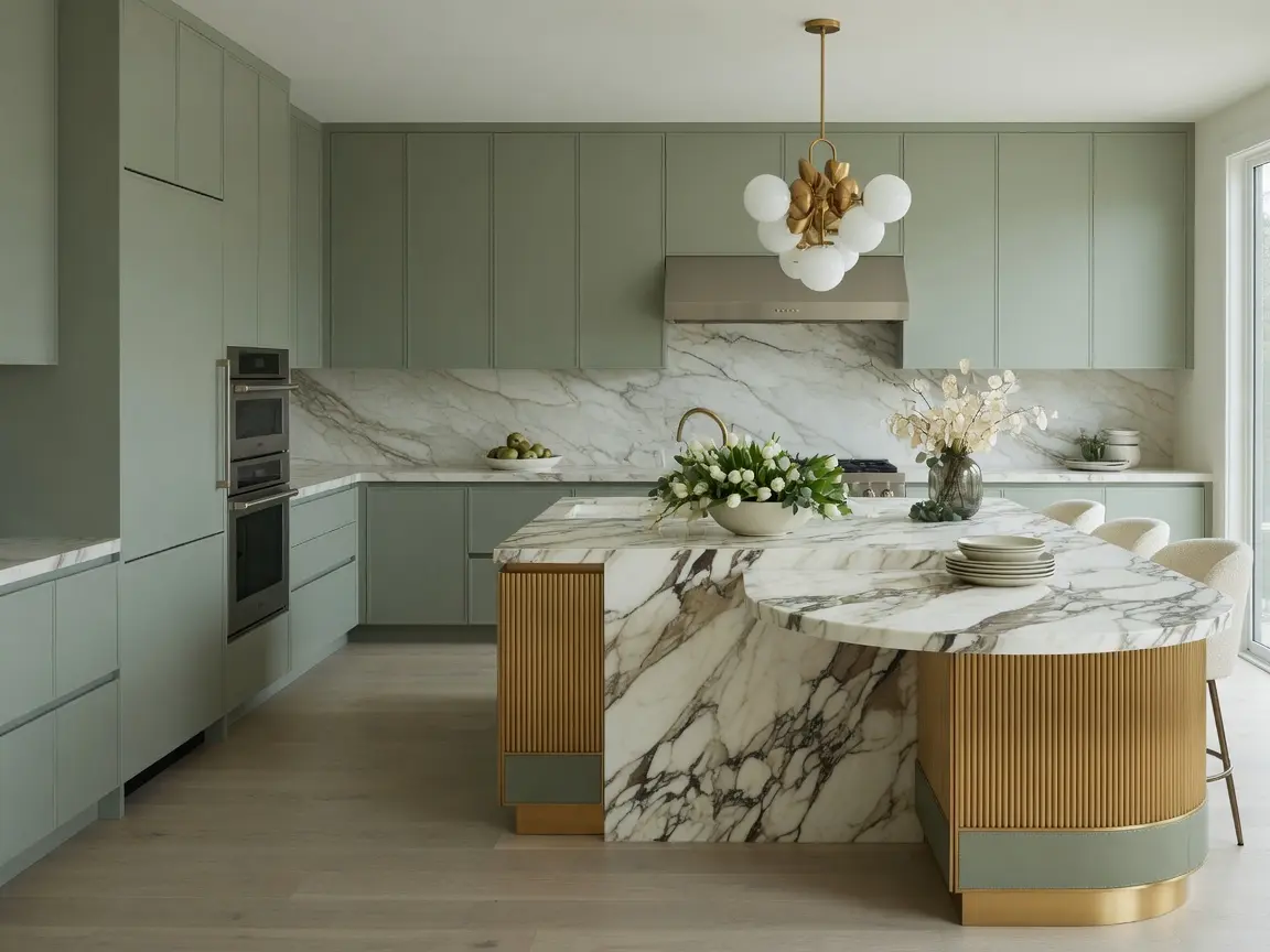 Modern Luxury Kitchen Design Ideas With Sage Green