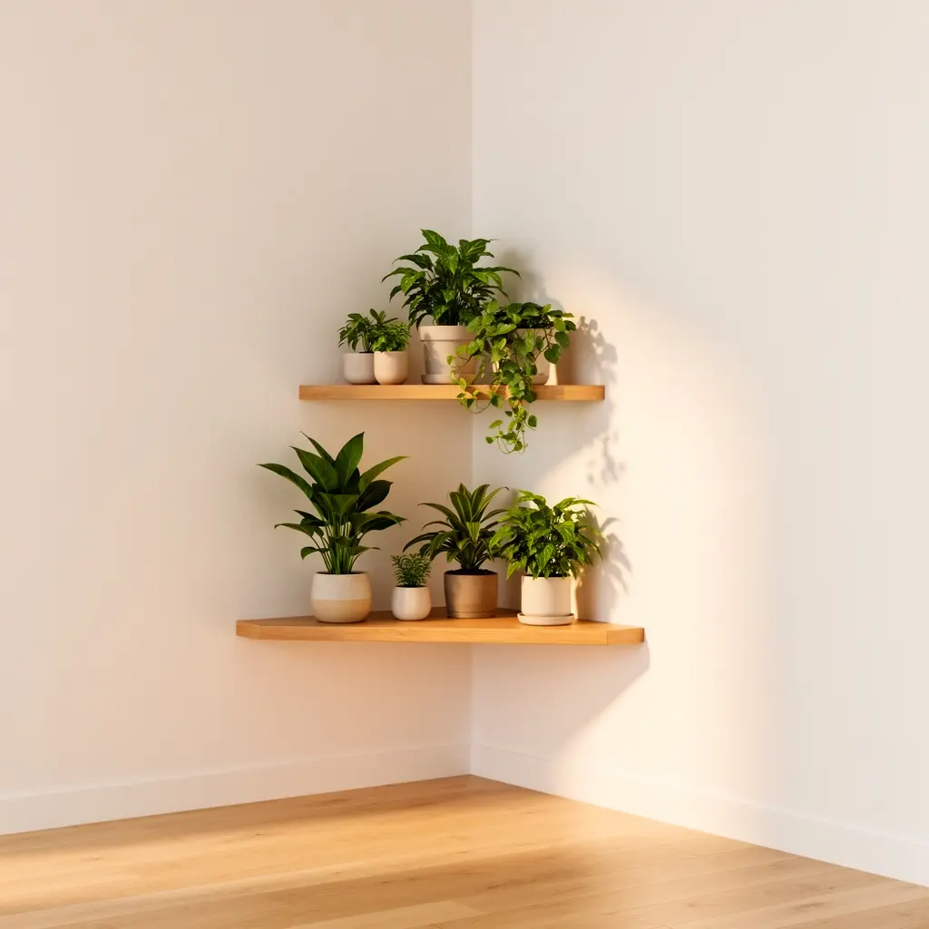 Cozy Corner Plant Shelf