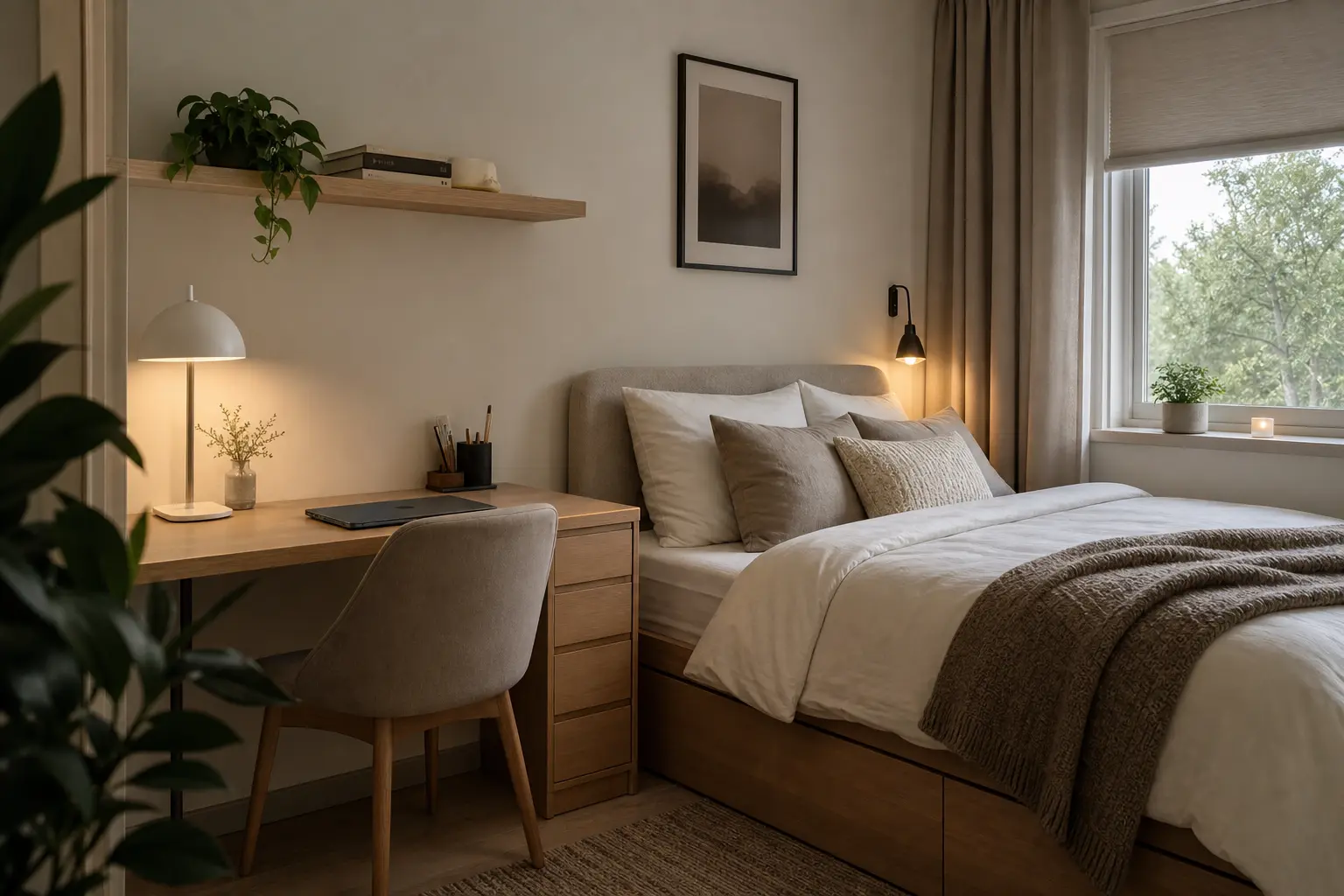 Small Bedroom with Workspace Ideas