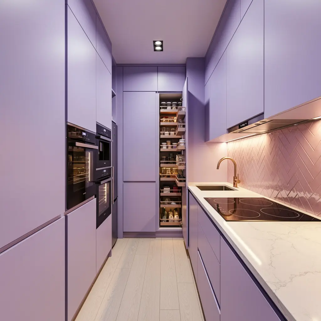 Luxury Lavender and Pastel Kitchen