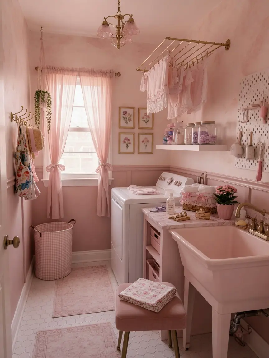 Pink Laundry Room Glow-Up Ideas