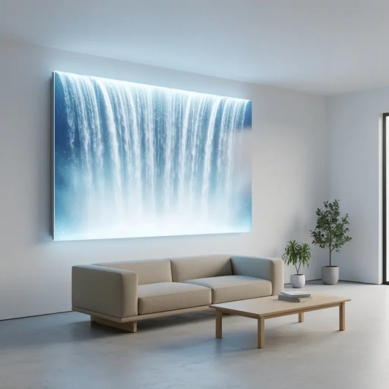 10 Minimalist Glowing Waterfall LED Wall Art for a Dreamy Room