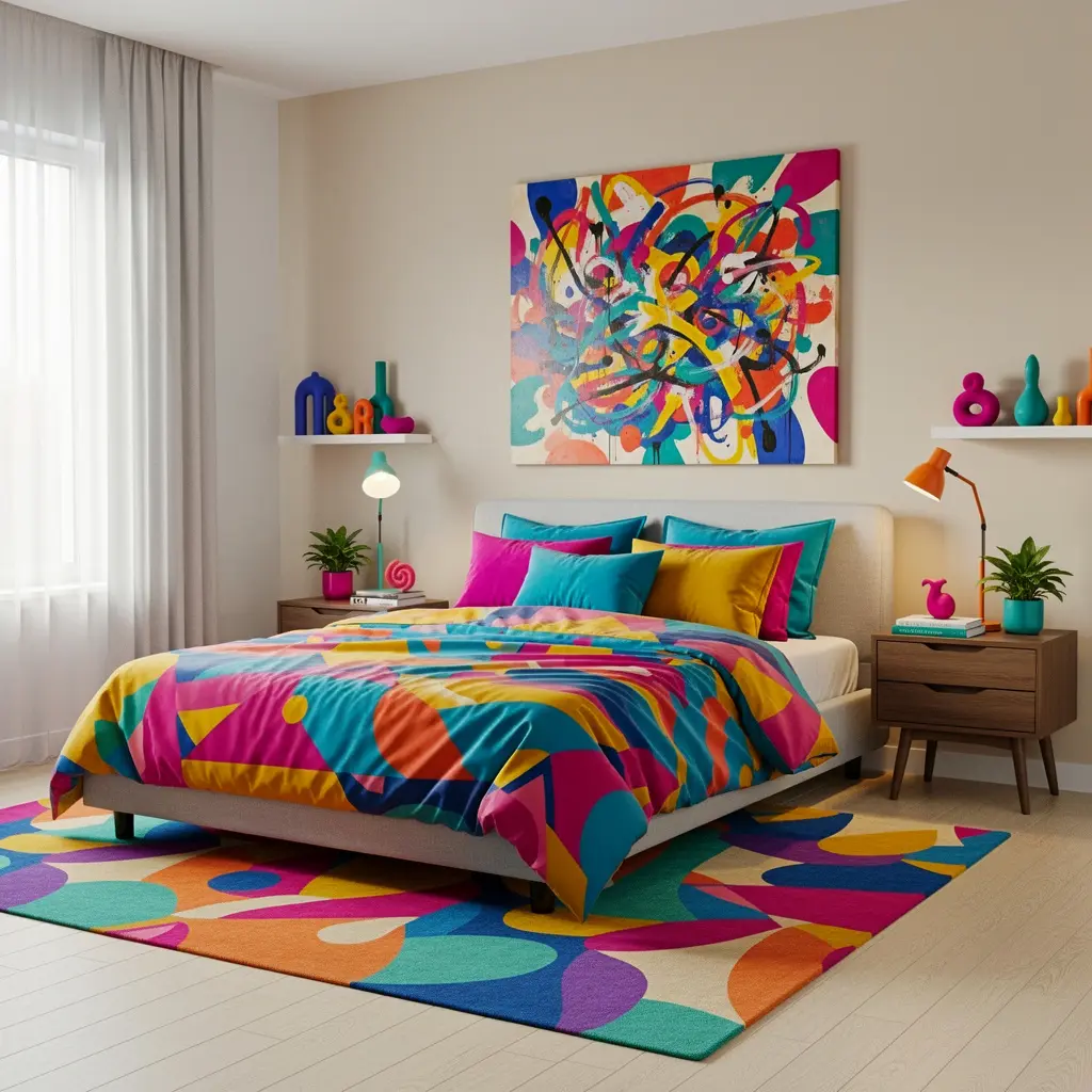 Funky Color Pop Bedroom Ideas