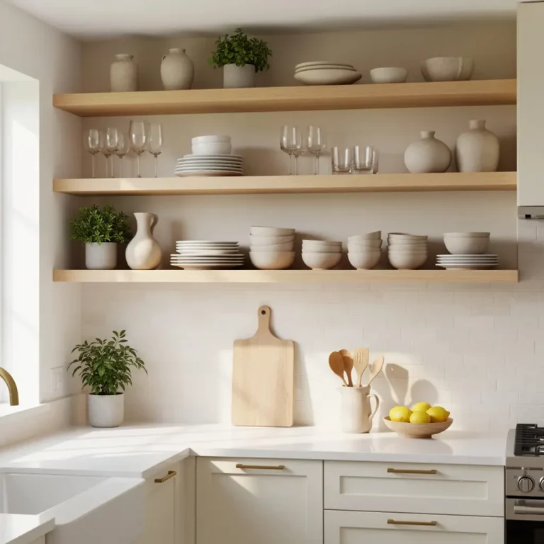 Curated Kitchen Open Shelving