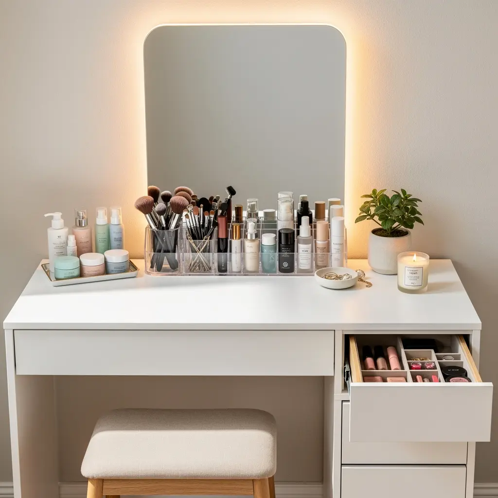 Smart Vanity Organizer Desk