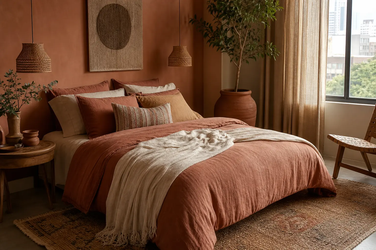 Terracotta Apartment Bedroom Ideas