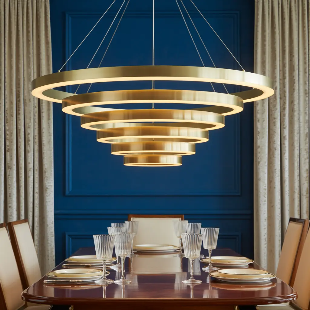 Modern LED Ring Chandelier Ideas