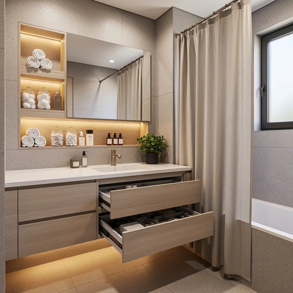 Luxury Small Bathroom Organization