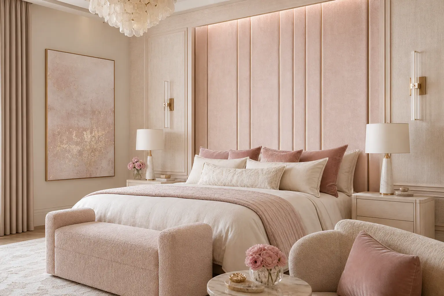 Beige Luxury Bedroom Design Ideas