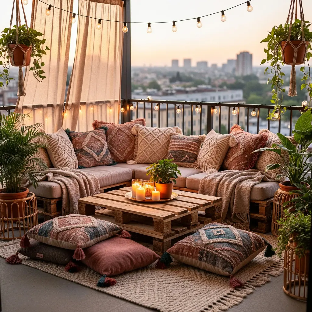Cozy Boho Balcony