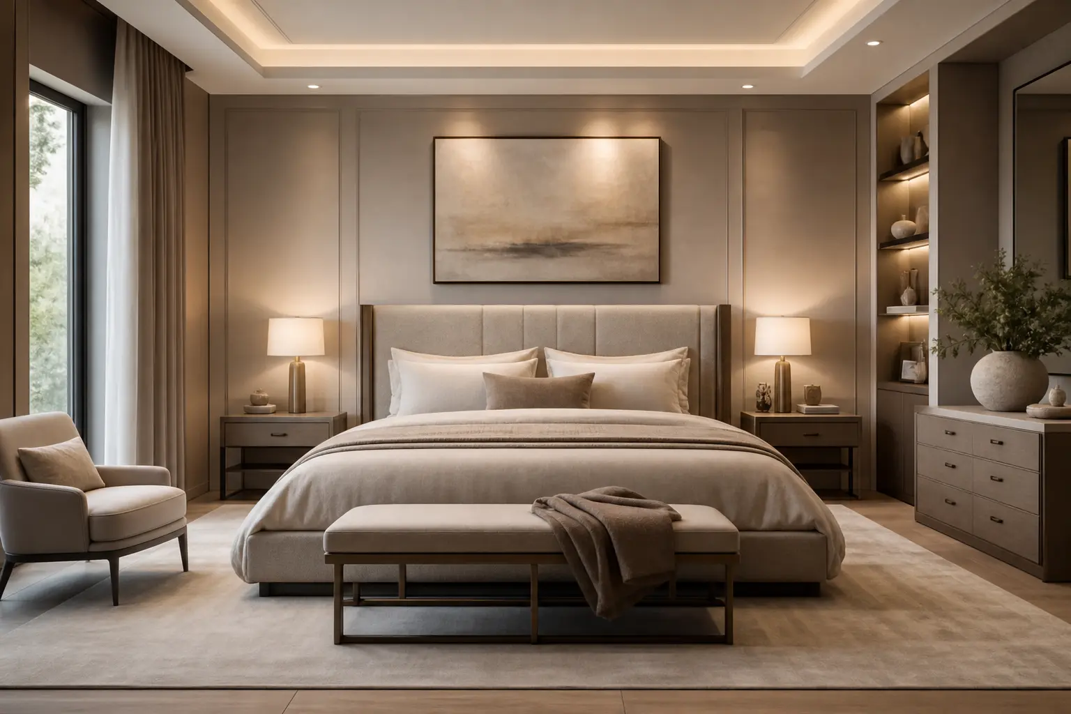 Luxury Modern Neutral Bedroom Ideas