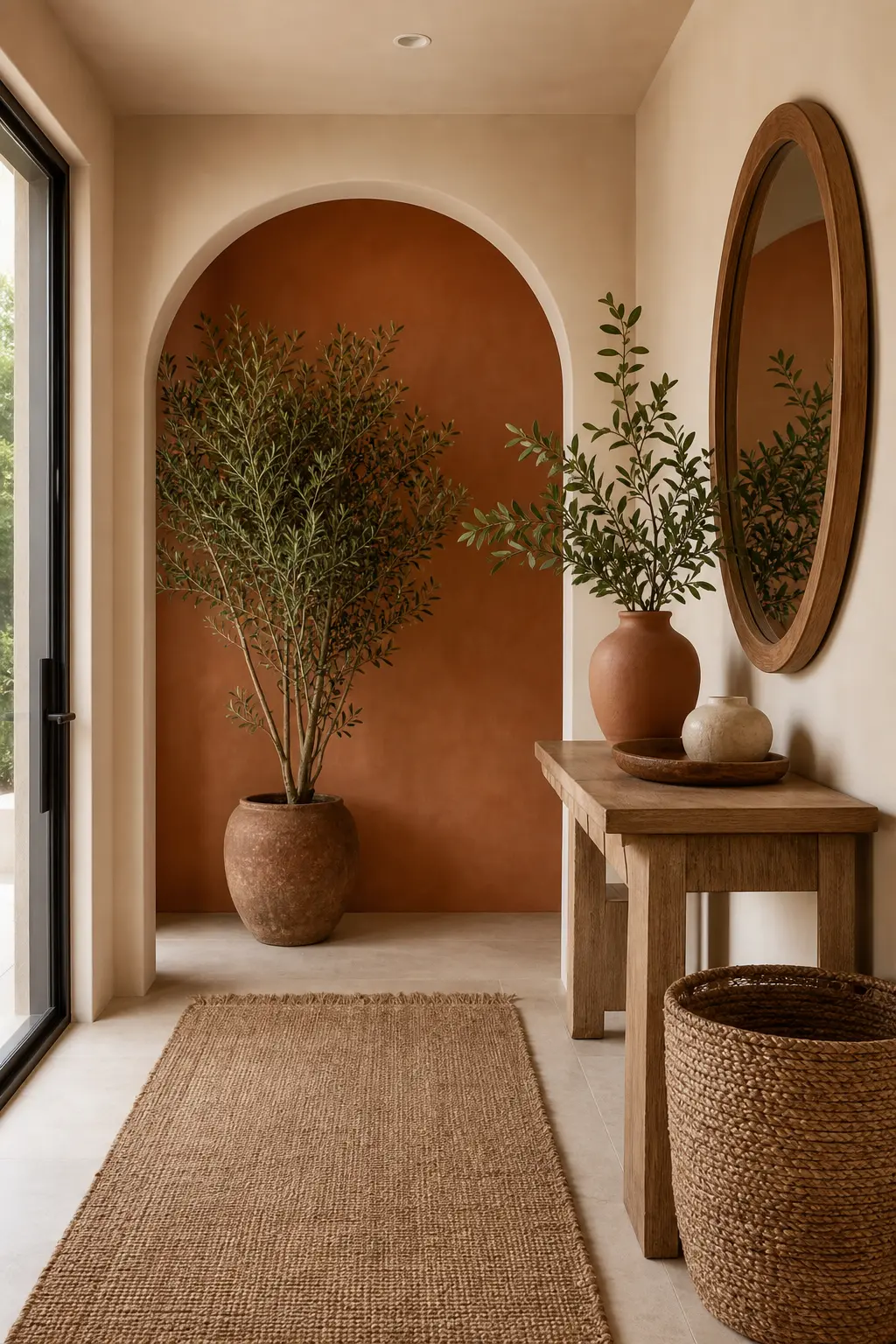 Terracotta and Sand Beige Entryway Decor Ideas