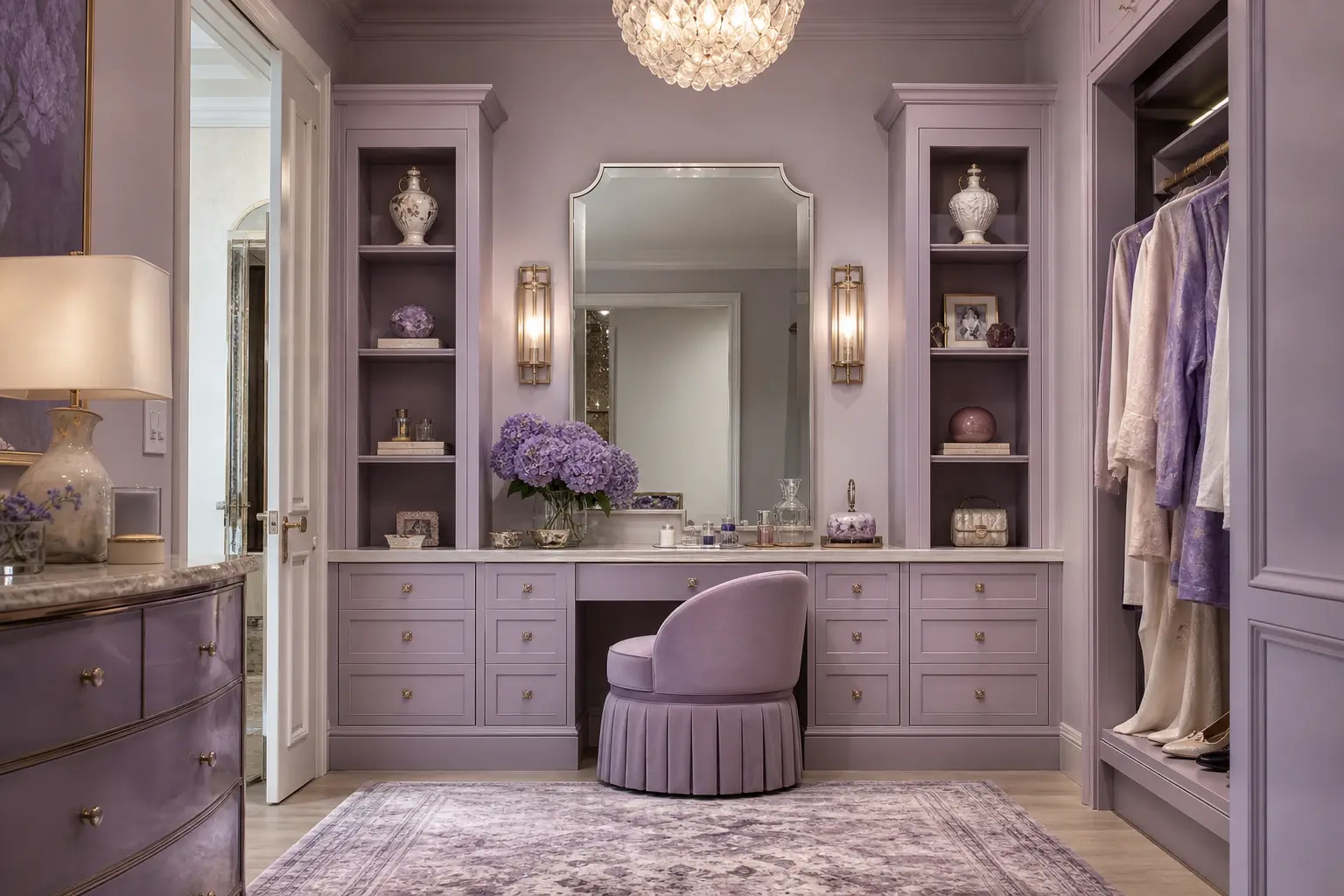 Lavender Vanity Room Ideas