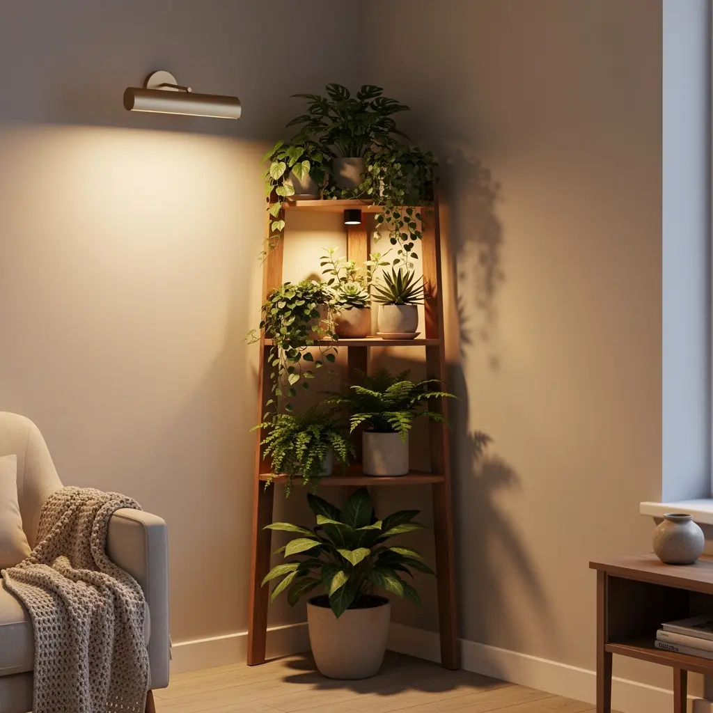Cozy Corner Plant Shelf