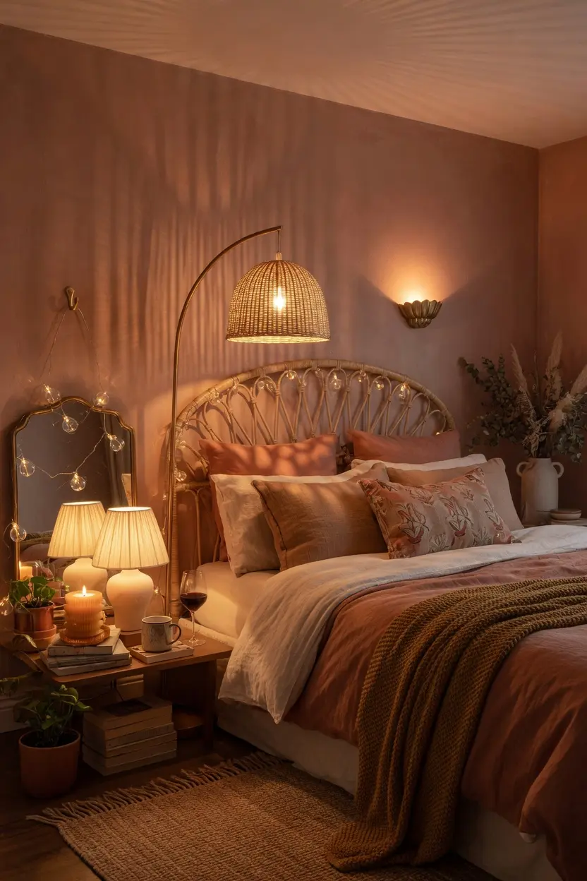 Cozy Bedroom Decor Ideas with Warm Lighting