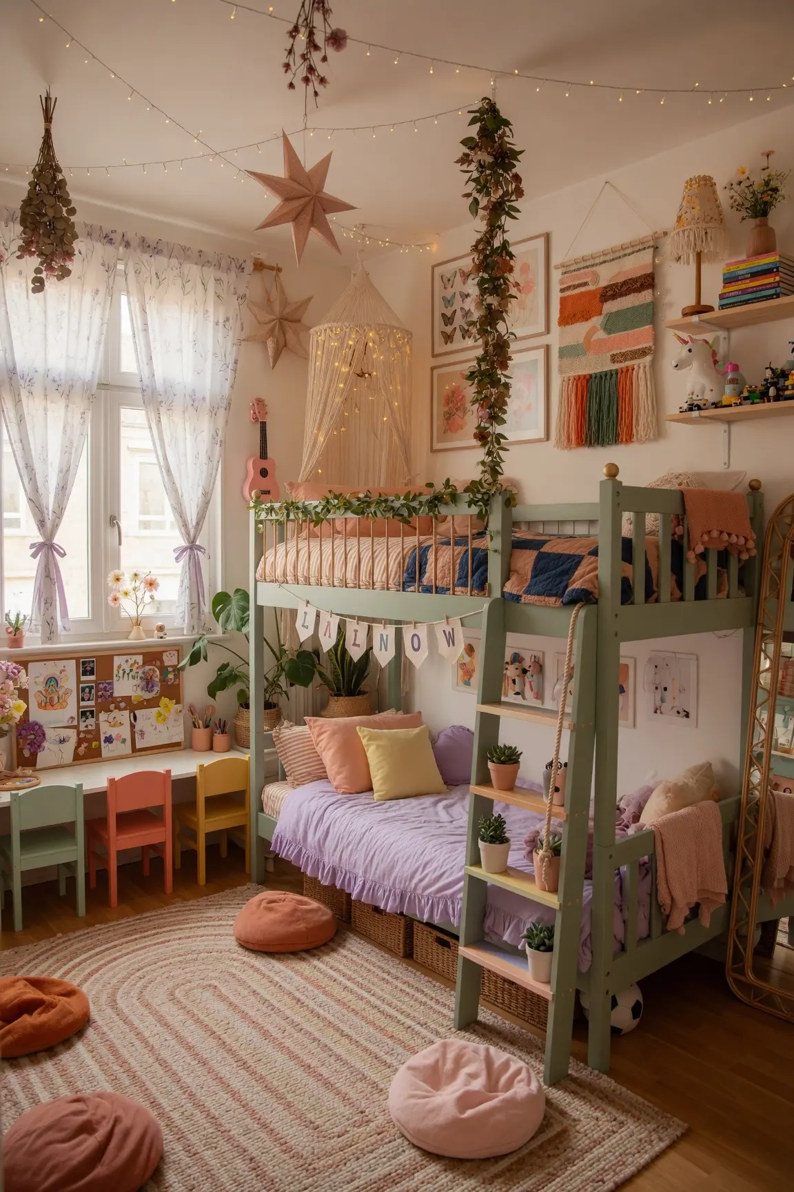 Aesthetic Bunk Bed Bedroom Ideas