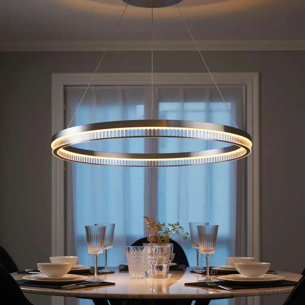 Modern LED Ring Chandelier Ideas