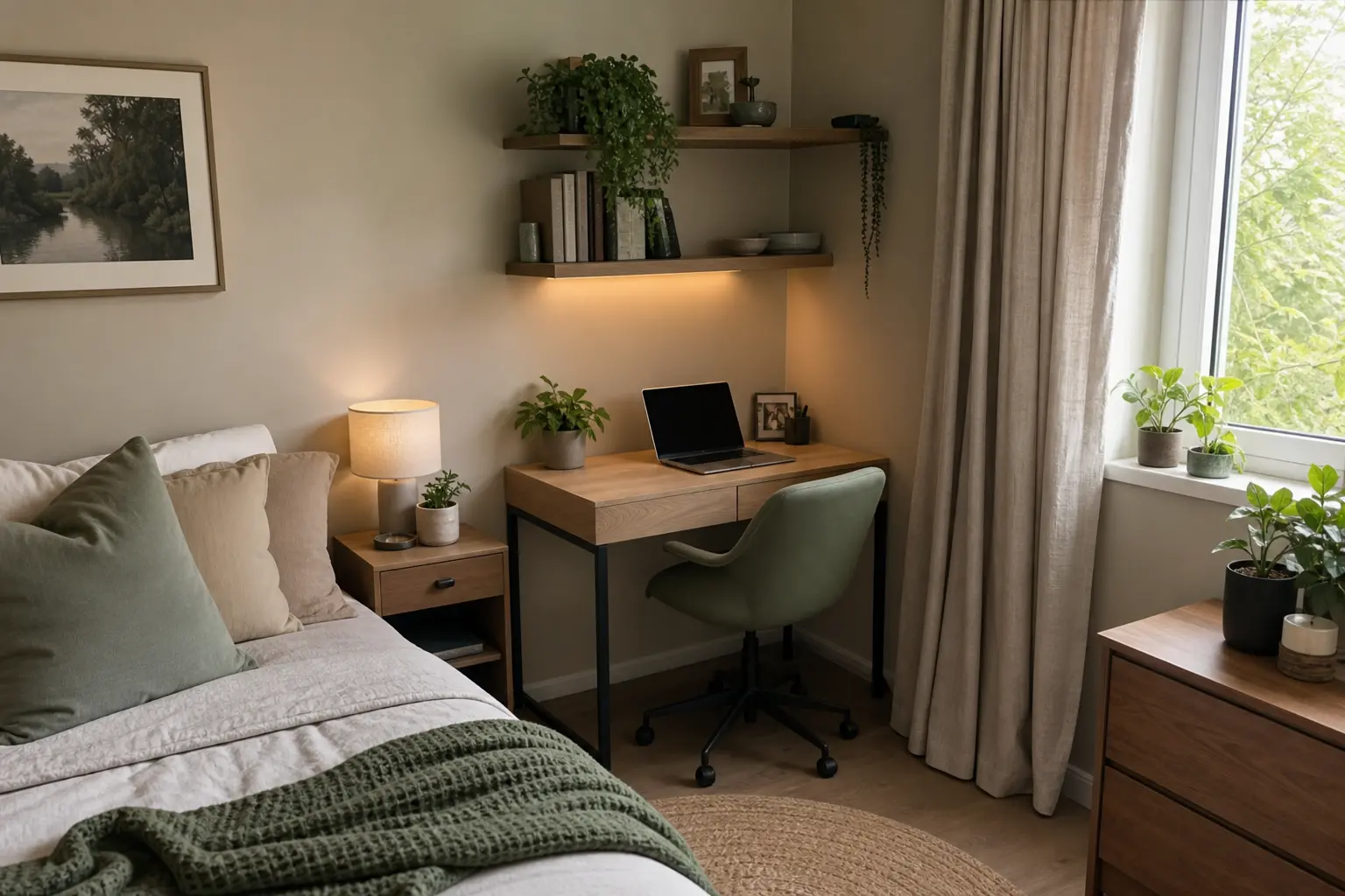 Small Bedroom with Workspace Ideas