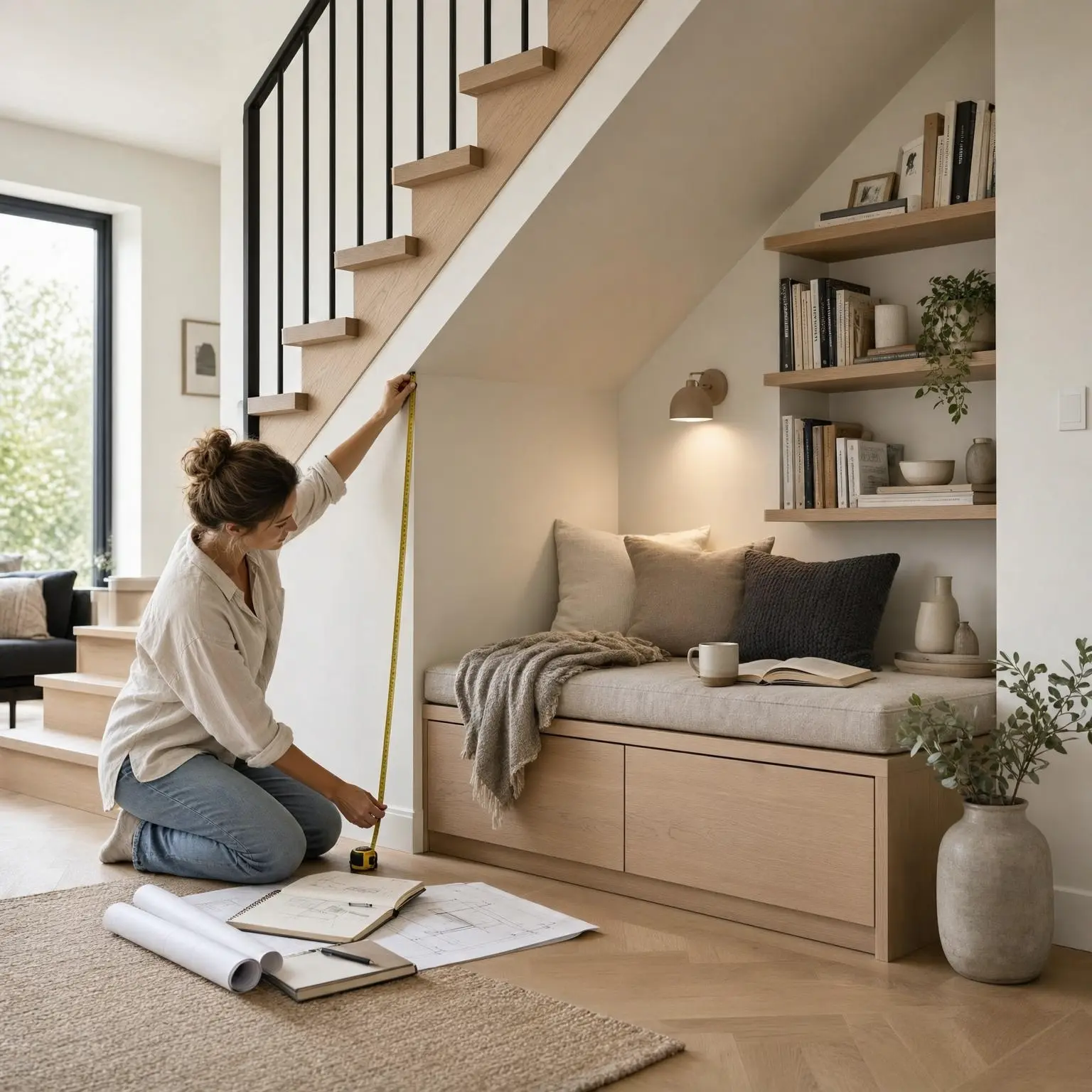 Modern Under Stairs Reading Nook Ideas