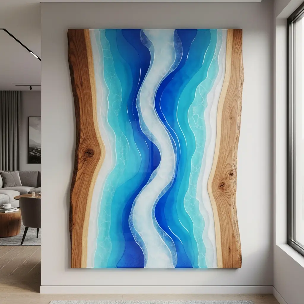 DIY Resin River Wall Art
