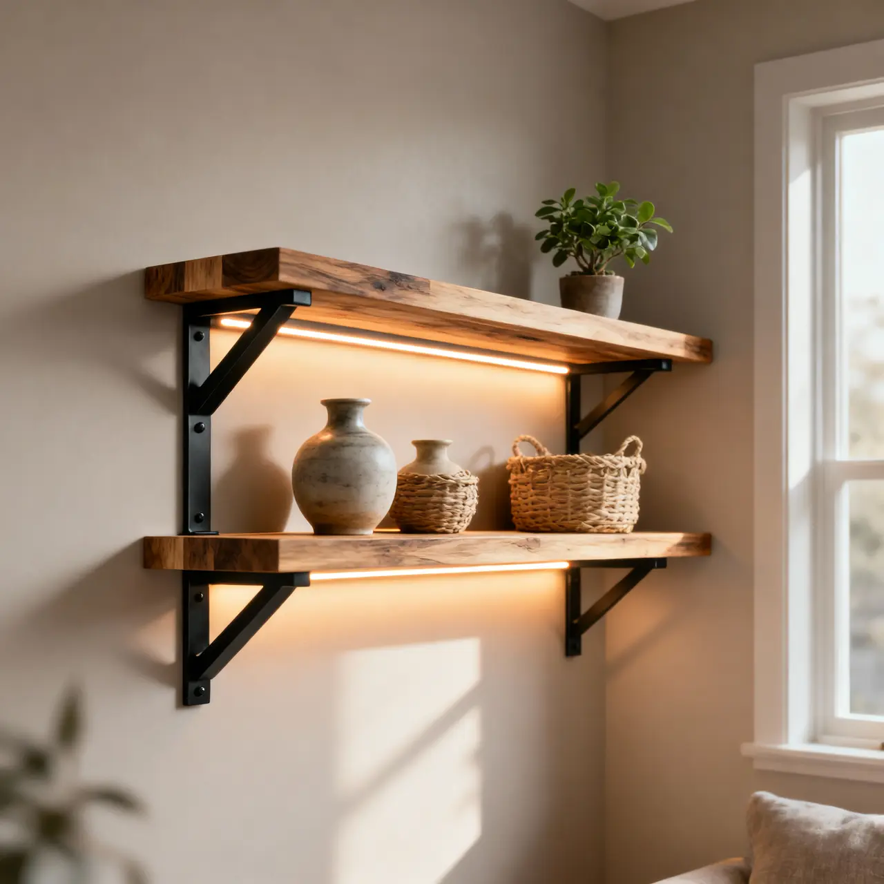 Cozy Floating Corner Shelf Ideas